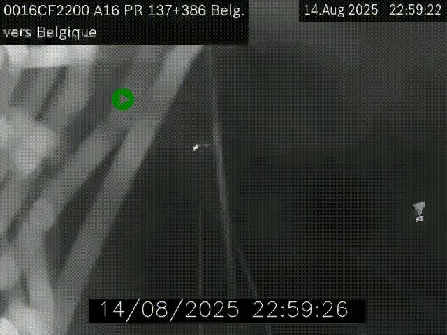 <h2>Webcam à la frontière franco-belge au niveau de Bray-Dunes/De-Panne sur l'autoroute A16. Vue orientée vers la Belgique</h2>