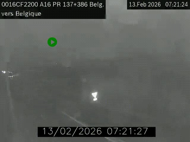 <h2>Webcam à la frontière franco-belge au niveau de Bray-Dunes/De-Panne sur l'autoroute A16. Vue orientée vers la Belgique</h2>