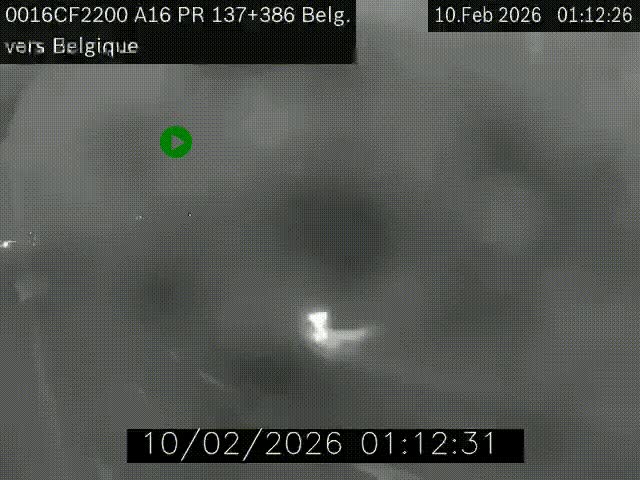 <h2>Webcam à la frontière franco-belge au niveau de Bray-Dunes/De-Panne sur l'autoroute A16. Vue orientée vers la Belgique</h2>