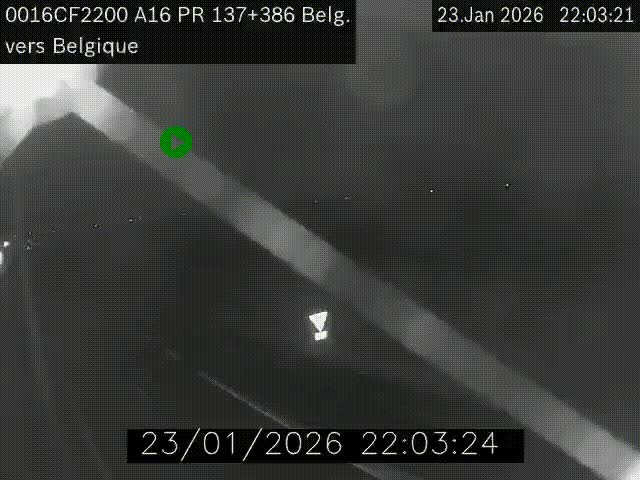 <h2>Webcam à la frontière franco-belge au niveau de Bray-Dunes/De-Panne sur l'autoroute A16. Vue orientée vers la Belgique</h2>