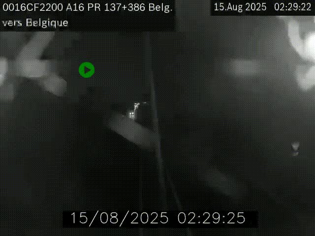 <h2>Webcam à la frontière franco-belge au niveau de Bray-Dunes/De-Panne sur l'autoroute A16. Vue orientée vers la Belgique</h2>