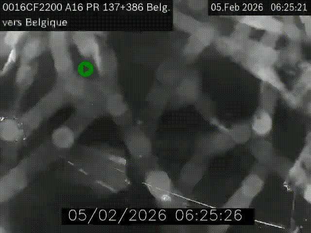 <h2>Webcam à la frontière franco-belge au niveau de Bray-Dunes/De-Panne sur l'autoroute A16. Vue orientée vers la Belgique</h2>