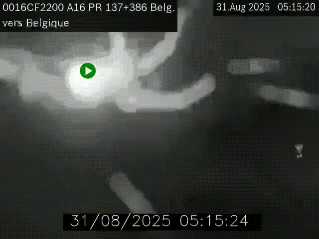 <h2>Webcam à la frontière franco-belge au niveau de Bray-Dunes/De-Panne sur l'autoroute A16. Vue orientée vers la Belgique</h2>