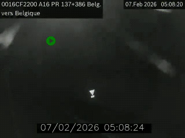 <h2>Webcam à la frontière franco-belge au niveau de Bray-Dunes/De-Panne sur l'autoroute A16. Vue orientée vers la Belgique</h2>