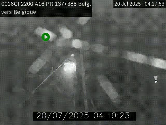 <h2>Webcam à la frontière franco-belge au niveau de Bray-Dunes/De-Panne sur l'autoroute A16. Vue orientée vers la Belgique</h2>
