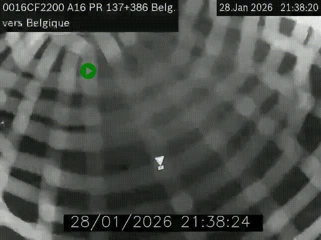 <h2>Webcam à la frontière franco-belge au niveau de Bray-Dunes/De-Panne sur l'autoroute A16. Vue orientée vers la Belgique</h2>