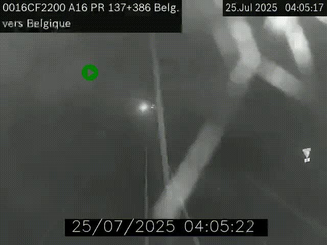 <h2>Webcam à la frontière franco-belge au niveau de Bray-Dunes/De-Panne sur l'autoroute A16. Vue orientée vers la Belgique</h2>