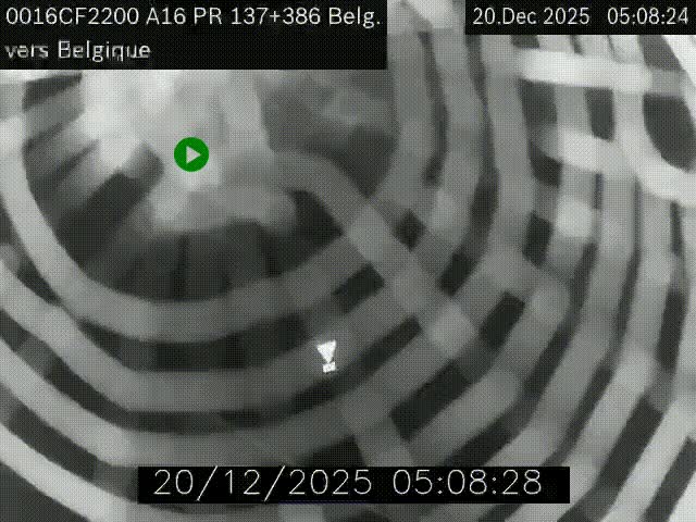 <h2>Webcam à la frontière franco-belge au niveau de Bray-Dunes/De-Panne sur l'autoroute A16. Vue orientée vers la Belgique</h2>