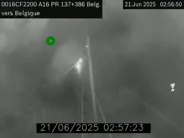<h2>Webcam à la frontière franco-belge au niveau de Bray-Dunes/De-Panne sur l'autoroute A16. Vue orientée vers la Belgique</h2>