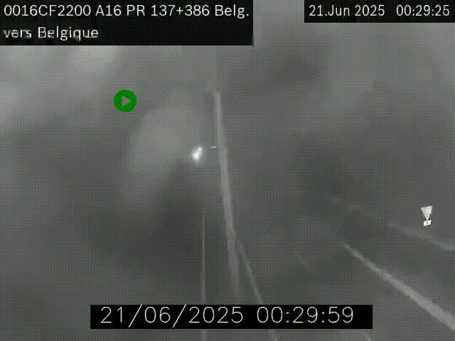 <h2>Webcam à la frontière franco-belge au niveau de Bray-Dunes/De-Panne sur l'autoroute A16. Vue orientée vers la Belgique</h2>