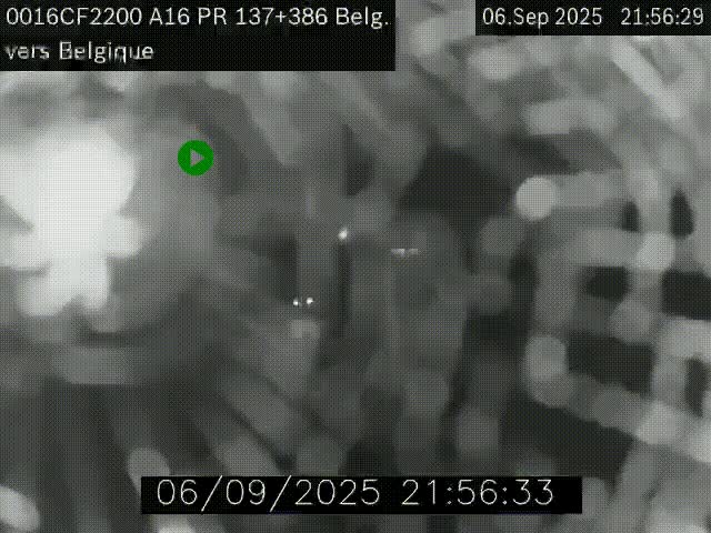 <h2>Webcam à la frontière franco-belge au niveau de Bray-Dunes/De-Panne sur l'autoroute A16. Vue orientée vers la Belgique</h2>