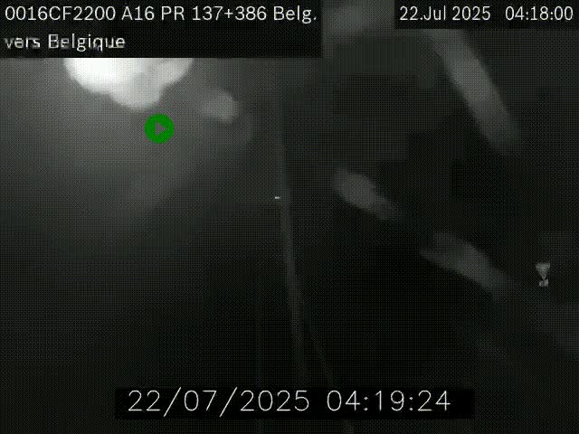 <h2>Webcam à la frontière franco-belge au niveau de Bray-Dunes/De-Panne sur l'autoroute A16. Vue orientée vers la Belgique</h2>