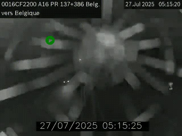 <h2>Webcam à la frontière franco-belge au niveau de Bray-Dunes/De-Panne sur l'autoroute A16. Vue orientée vers la Belgique</h2>