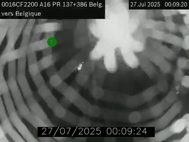 <h2>Webcam à la frontière franco-belge au niveau de Bray-Dunes/De-Panne sur l'autoroute A16. Vue orientée vers la Belgique</h2>