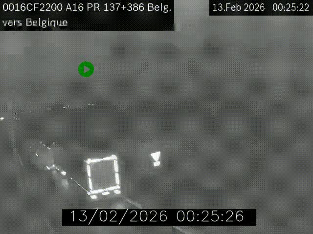 <h2>Webcam à la frontière franco-belge au niveau de Bray-Dunes/De-Panne sur l'autoroute A16. Vue orientée vers la Belgique</h2>