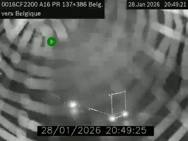 <h2>Webcam à la frontière franco-belge au niveau de Bray-Dunes/De-Panne sur l'autoroute A16. Vue orientée vers la Belgique</h2>