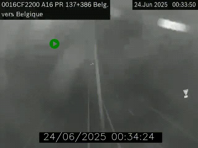 <h2>Webcam à la frontière franco-belge au niveau de Bray-Dunes/De-Panne sur l'autoroute A16. Vue orientée vers la Belgique</h2>