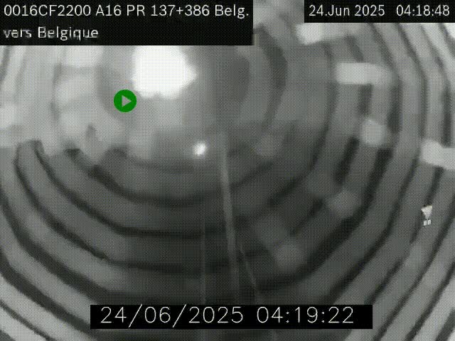 <h2>Webcam à la frontière franco-belge au niveau de Bray-Dunes/De-Panne sur l'autoroute A16. Vue orientée vers la Belgique</h2>