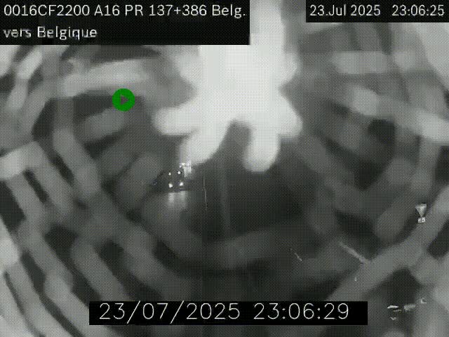 <h2>Webcam à la frontière franco-belge au niveau de Bray-Dunes/De-Panne sur l'autoroute A16. Vue orientée vers la Belgique</h2>