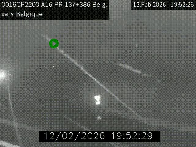 <h2>Webcam à la frontière franco-belge au niveau de Bray-Dunes/De-Panne sur l'autoroute A16. Vue orientée vers la Belgique</h2>