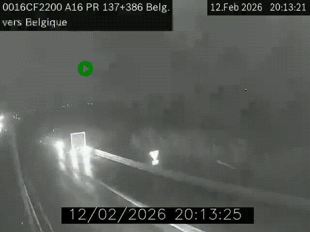 <h2>Webcam à la frontière franco-belge au niveau de Bray-Dunes/De-Panne sur l'autoroute A16. Vue orientée vers la Belgique</h2>