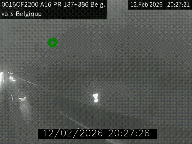<h2>Webcam à la frontière franco-belge au niveau de Bray-Dunes/De-Panne sur l'autoroute A16. Vue orientée vers la Belgique</h2>
