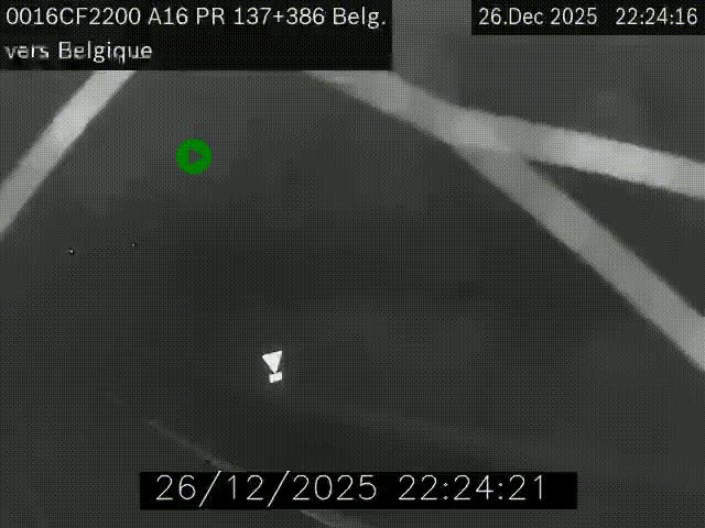 <h2>Webcam à la frontière franco-belge au niveau de Bray-Dunes/De-Panne sur l'autoroute A16. Vue orientée vers la Belgique</h2>