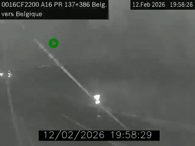 <h2>Webcam à la frontière franco-belge au niveau de Bray-Dunes/De-Panne sur l'autoroute A16. Vue orientée vers la Belgique</h2>