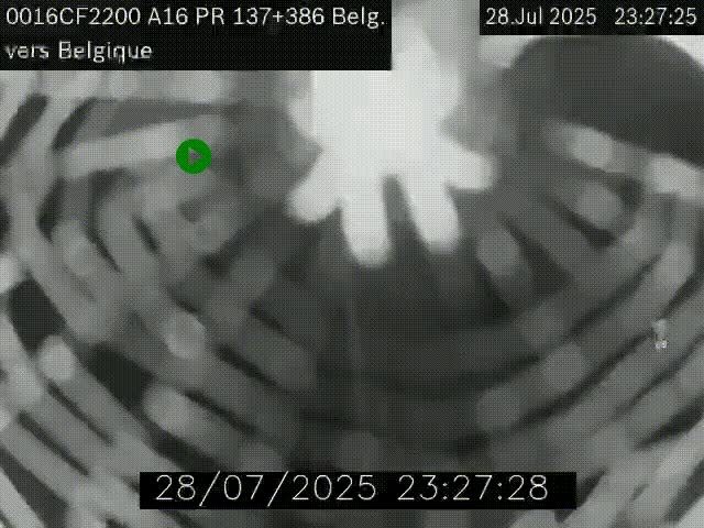 <h2>Webcam à la frontière franco-belge au niveau de Bray-Dunes/De-Panne sur l'autoroute A16. Vue orientée vers la Belgique</h2>