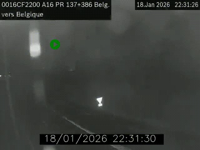 <h2>Webcam à la frontière franco-belge au niveau de Bray-Dunes/De-Panne sur l'autoroute A16. Vue orientée vers la Belgique</h2>