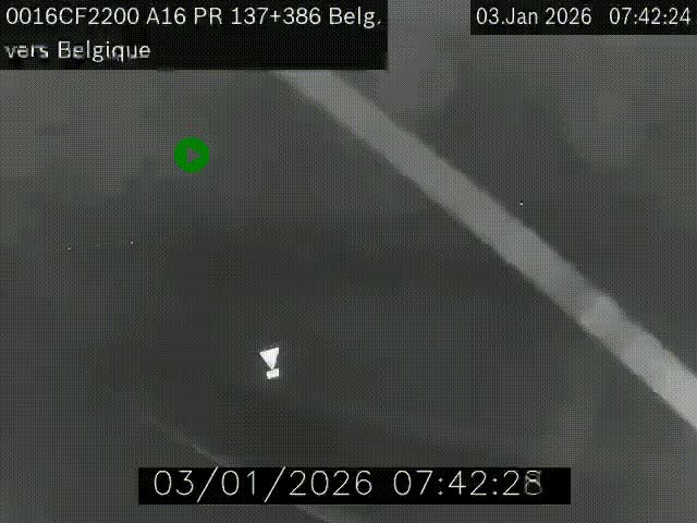 <h2>Webcam à la frontière franco-belge au niveau de Bray-Dunes/De-Panne sur l'autoroute A16. Vue orientée vers la Belgique</h2>