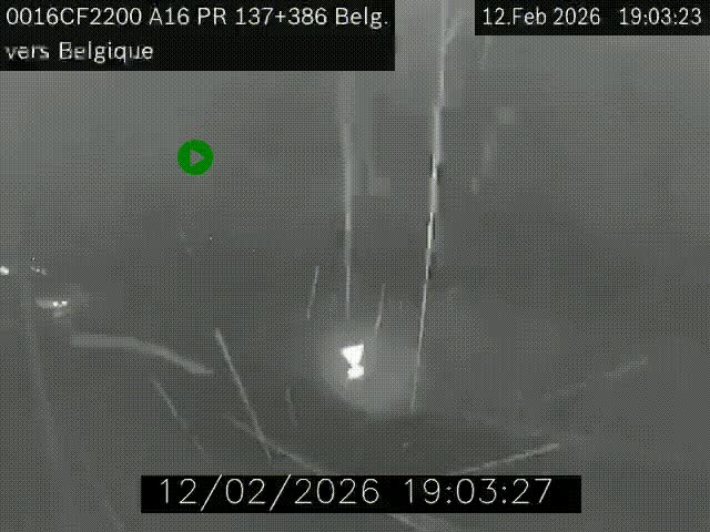 <h2>Webcam à la frontière franco-belge au niveau de Bray-Dunes/De-Panne sur l'autoroute A16. Vue orientée vers la Belgique</h2>