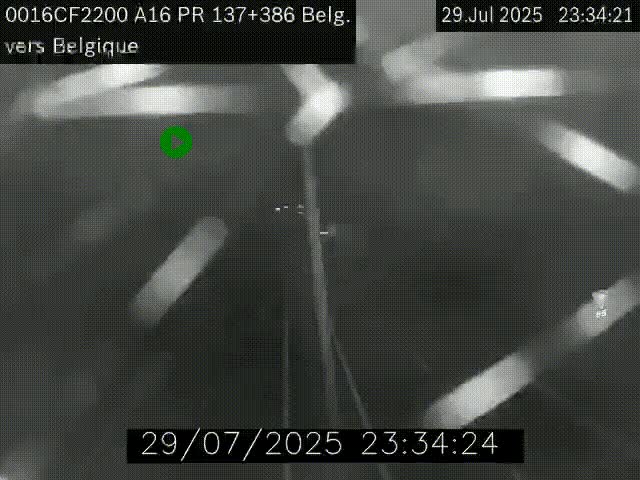 <h2>Webcam à la frontière franco-belge au niveau de Bray-Dunes/De-Panne sur l'autoroute A16. Vue orientée vers la Belgique</h2>