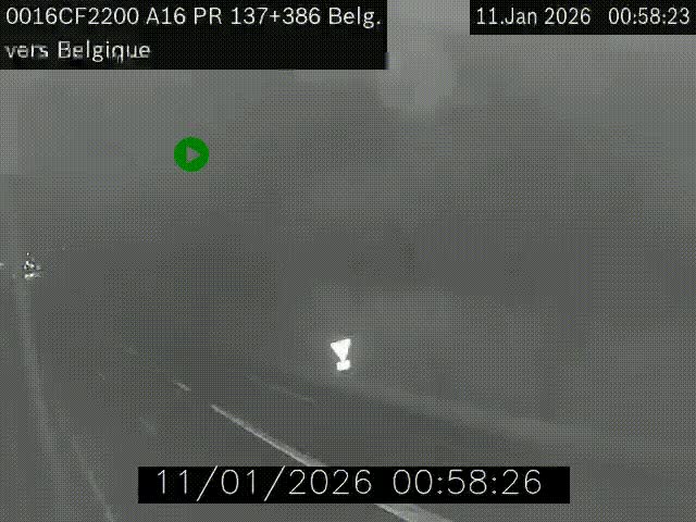 <h2>Webcam à la frontière franco-belge au niveau de Bray-Dunes/De-Panne sur l'autoroute A16. Vue orientée vers la Belgique</h2>