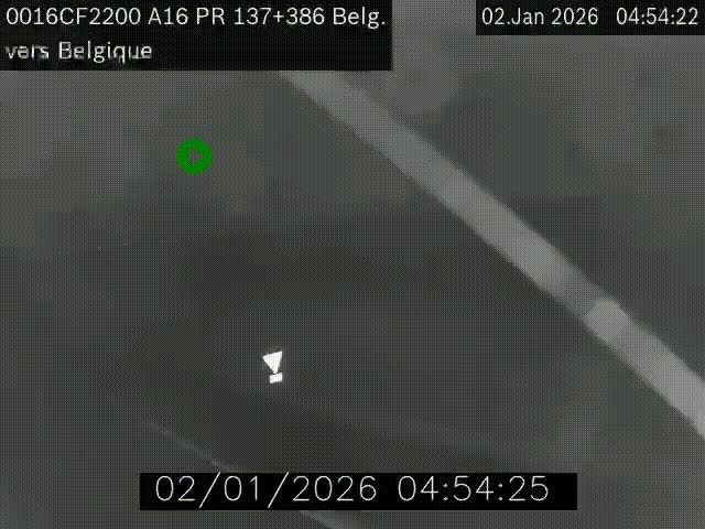 <h2>Webcam à la frontière franco-belge au niveau de Bray-Dunes/De-Panne sur l'autoroute A16. Vue orientée vers la Belgique</h2>