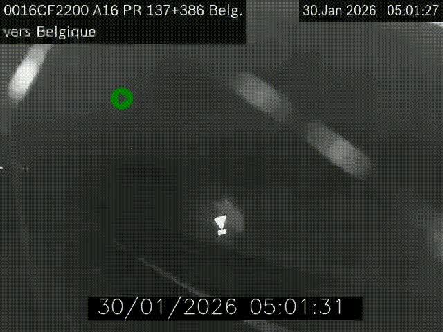 <h2>Webcam à la frontière franco-belge au niveau de Bray-Dunes/De-Panne sur l'autoroute A16. Vue orientée vers la Belgique</h2>