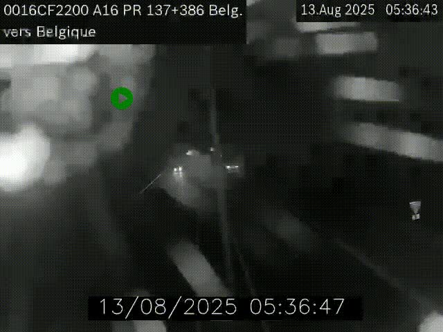 <h2>Webcam à la frontière franco-belge au niveau de Bray-Dunes/De-Panne sur l'autoroute A16. Vue orientée vers la Belgique</h2>