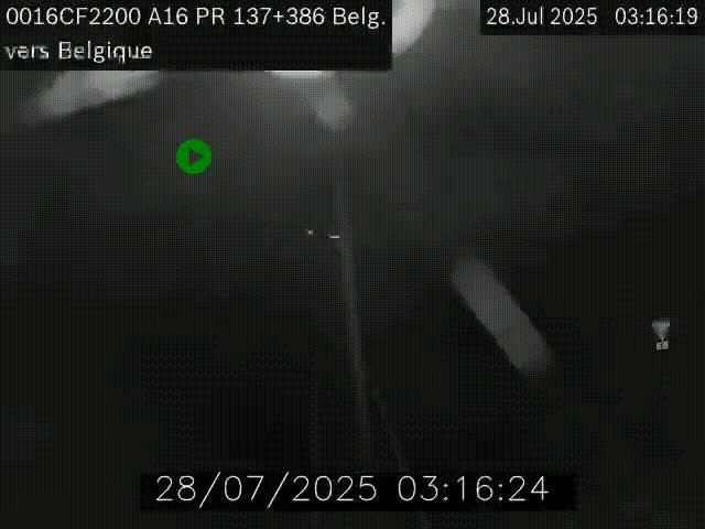 <h2>Webcam à la frontière franco-belge au niveau de Bray-Dunes/De-Panne sur l'autoroute A16. Vue orientée vers la Belgique</h2>