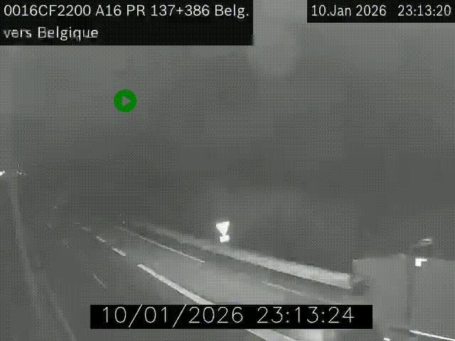 <h2>Webcam à la frontière franco-belge au niveau de Bray-Dunes/De-Panne sur l'autoroute A16. Vue orientée vers la Belgique</h2>