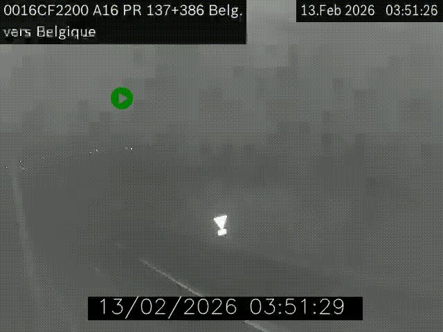 <h2>Webcam à la frontière franco-belge au niveau de Bray-Dunes/De-Panne sur l'autoroute A16. Vue orientée vers la Belgique</h2>