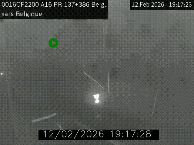 <h2>Webcam à la frontière franco-belge au niveau de Bray-Dunes/De-Panne sur l'autoroute A16. Vue orientée vers la Belgique</h2>