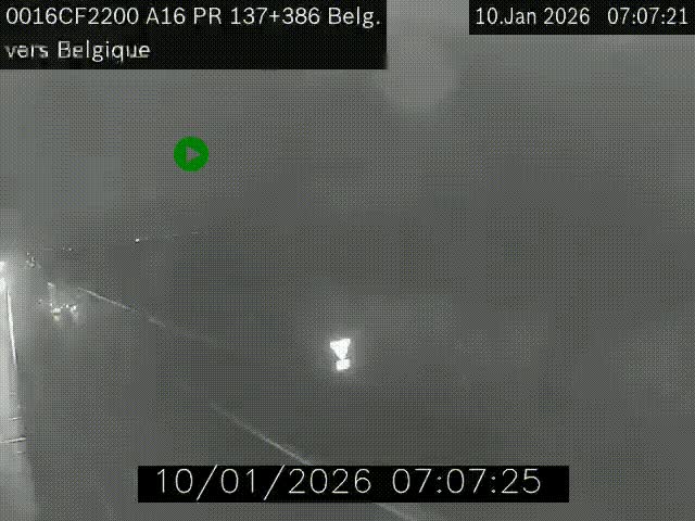 <h2>Webcam à la frontière franco-belge au niveau de Bray-Dunes/De-Panne sur l'autoroute A16. Vue orientée vers la Belgique</h2>