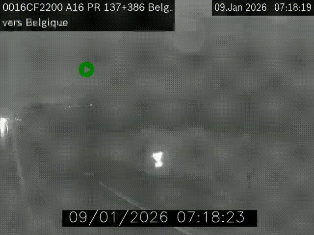 <h2>Webcam à la frontière franco-belge au niveau de Bray-Dunes/De-Panne sur l'autoroute A16. Vue orientée vers la Belgique</h2>
