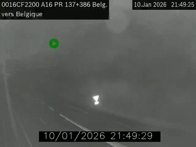<h2>Webcam à la frontière franco-belge au niveau de Bray-Dunes/De-Panne sur l'autoroute A16. Vue orientée vers la Belgique</h2>