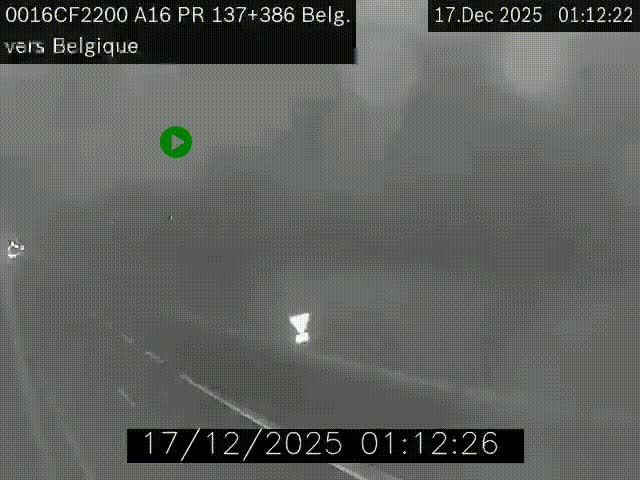 <h2>Webcam à la frontière franco-belge au niveau de Bray-Dunes/De-Panne sur l'autoroute A16. Vue orientée vers la Belgique</h2>