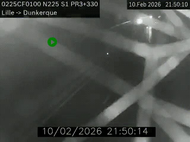 <h2>Webcam autoroute A25 (N225) à hauteur de Bergues (Bierne). Vue orientée vers Dunkerque.</h2>