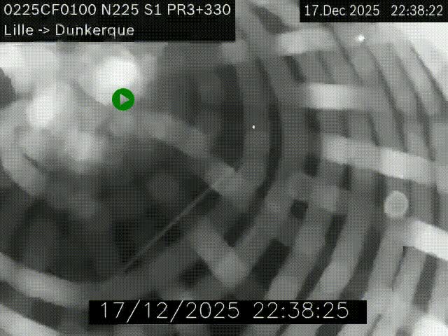 <h2>Webcam autoroute A25 (N225) à hauteur de Bergues (Bierne). Vue orientée vers Dunkerque.</h2>