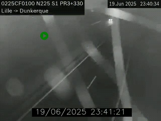 Webcam autoroute A25 (N225) à hauteur de Bergues (Bierne). Vue orientée vers Dunkerque.