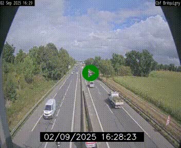 Webcam sur le périphérique de Rennes (N136) à hauteur du quartier Bréquigny, au sud de la ville