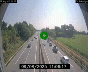 Webcam sur le périphérique de Rennes (N136) à hauteur du quartier Bréquigny, au sud de la ville